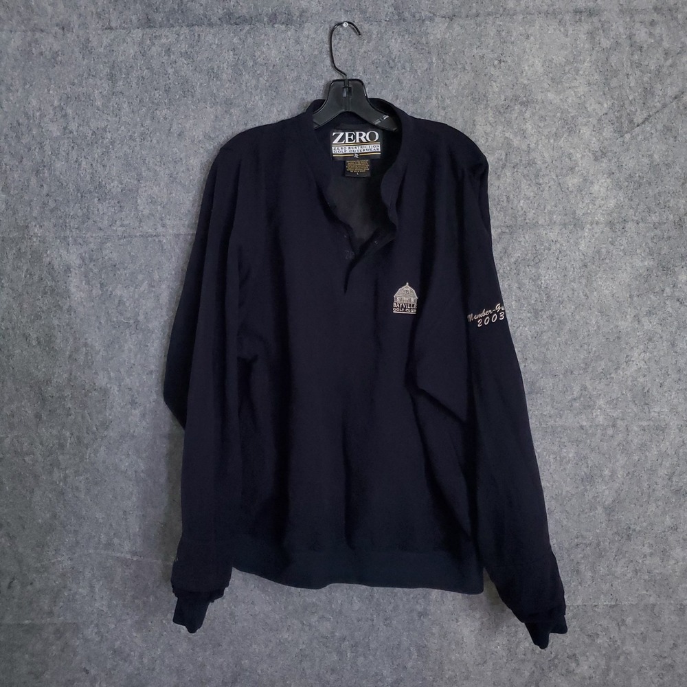 VTG Zero Restriction Jacket Men Large Navy Full Zip Outdoor Heavy Golf Outerwear